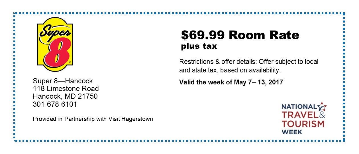 Hagerstown Tourism Offers - Super 8 Hotel in Hancock MD